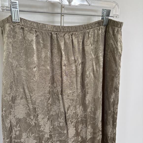 Vintage Whimsygoth Neutral Patchwork Midi Skirt Ethereal 90s Floral Garden - Picture 3 of 6